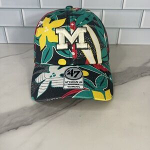 Michigan Wolverines Hat Cap Strap Back Womens 47 NCAA Football Floral Plumeria